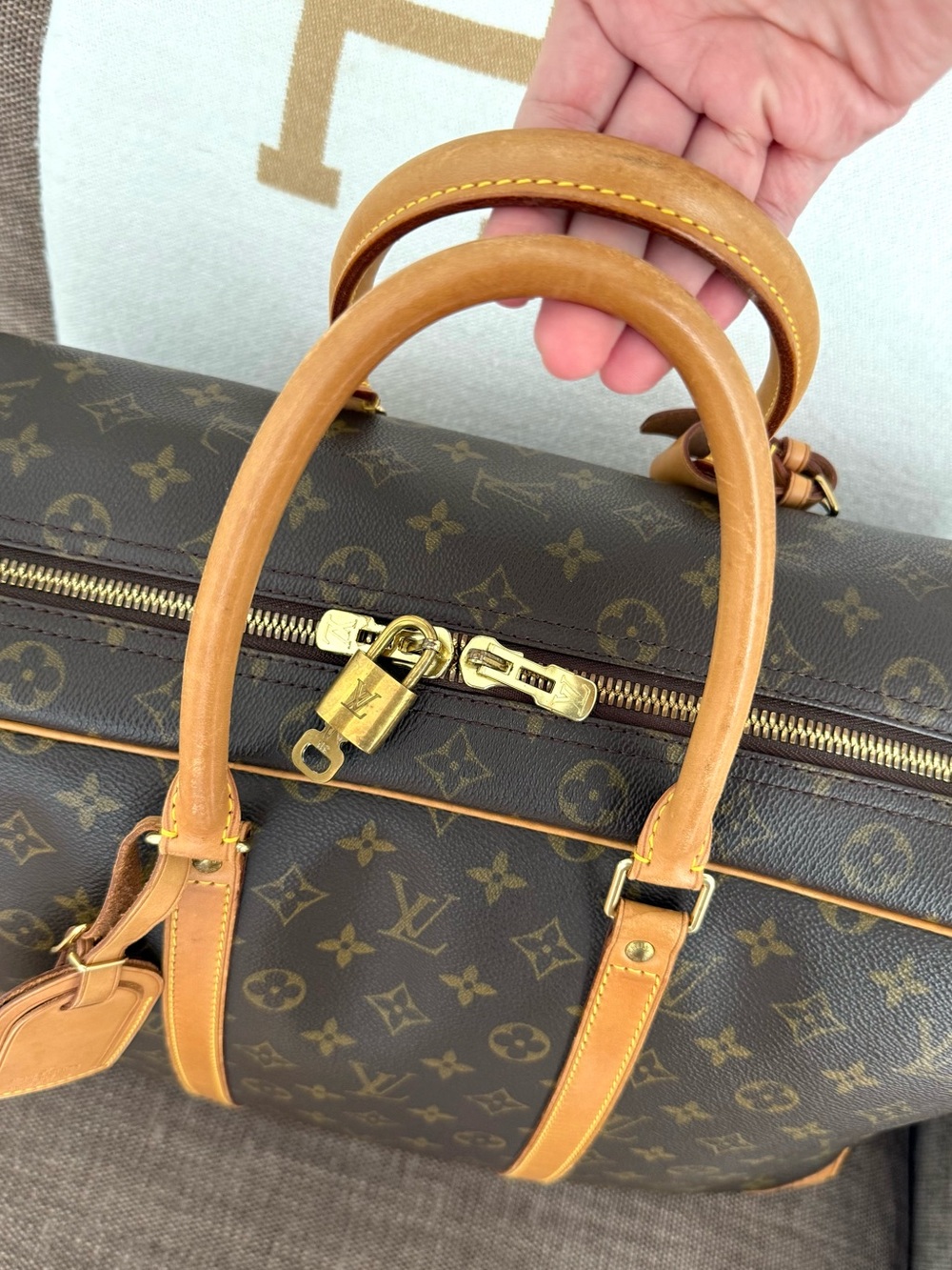 Authentic Louis Vuitton Sirius 45 travel bag brown monogram M41408 LV unisex - Picture 8 of 16